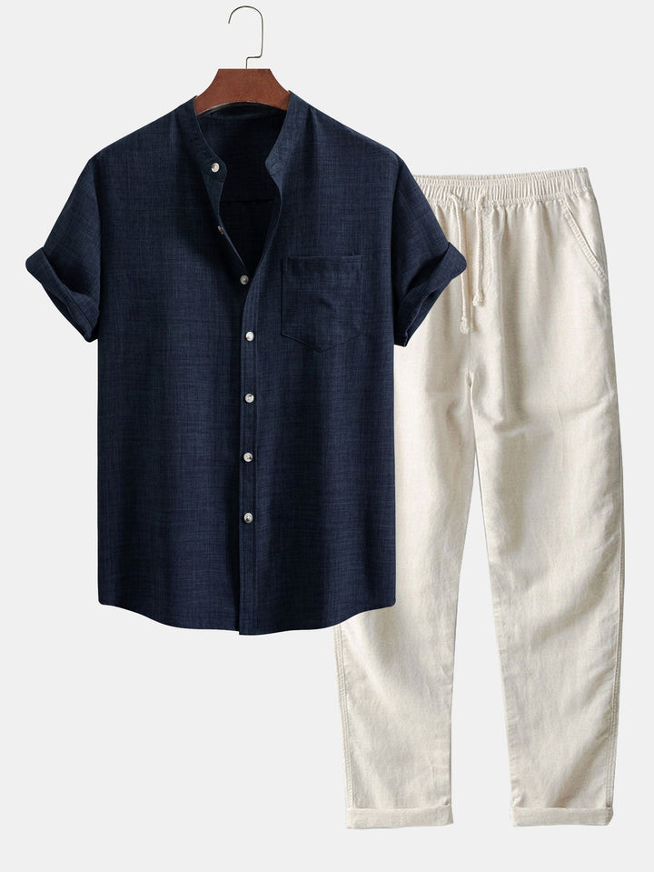 Diego | Camicia a maniche corte e pantaloni di lino