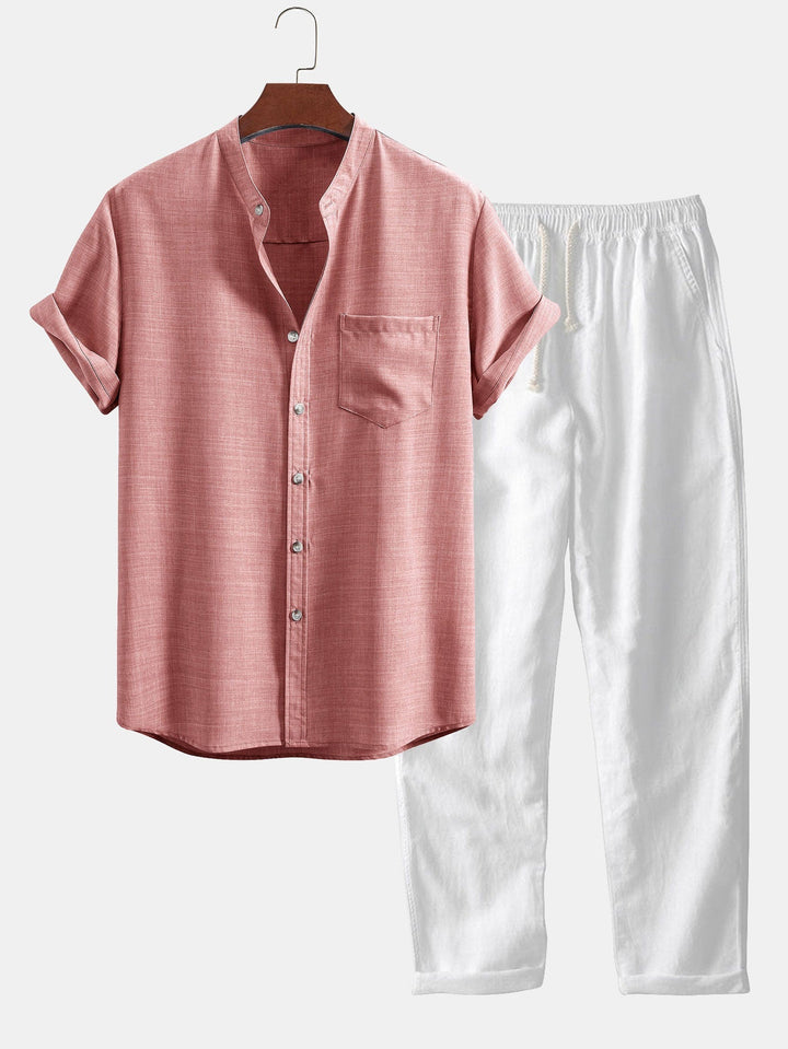 Diego | Camicia a maniche corte e pantaloni di lino